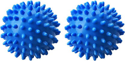 Deep Tissue Massage Balls - Spiky Foot Roller for Plantar Fasciitis and Myofascial Release Therapy, Blue (Set of 2)