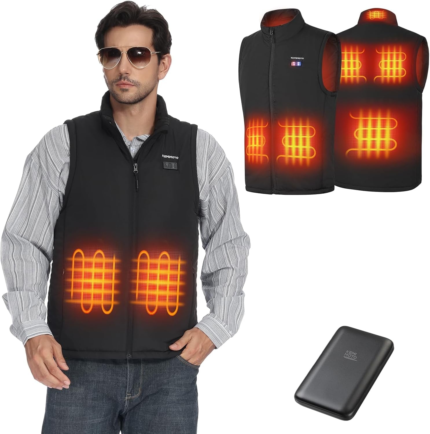 Men's Rechargeable Electric Heated Vest - Lightweight