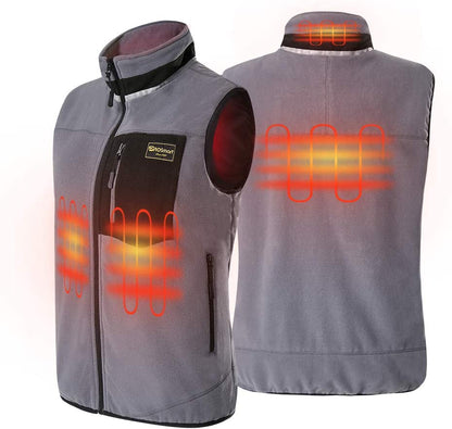 Heated Fleece Vest with USB Battery Pack for Men and Women - Ultimate Warmth on the Go