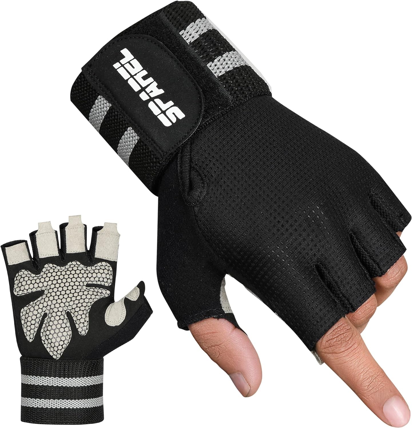 Ultimate Men's Workout Gloves with Wrist Wrap Support - Ventilated Weightlifting Gloves 