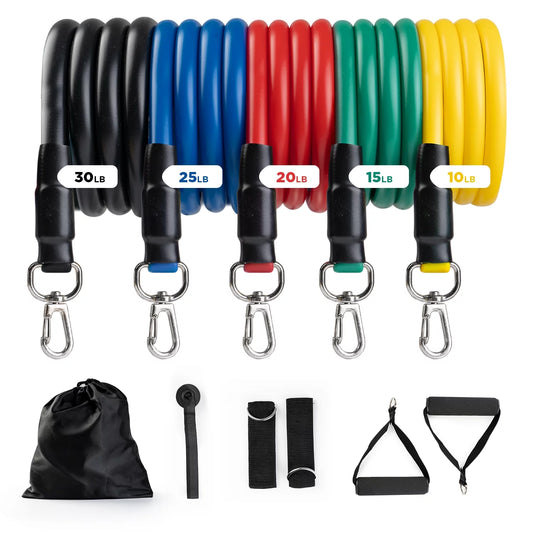 Professional Resistance Bands Set for Strength Training and Physical Therapy with Handles - Ideal for Home Workouts