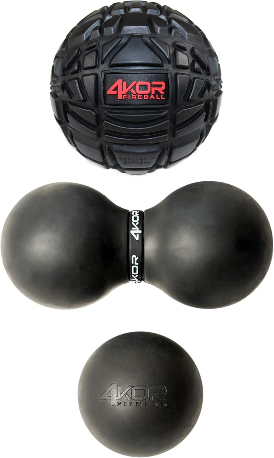 4KOR Deep Tissue Massage Balls - Ultimate Muscle Relief for Back, Neck, Shoulder & Foot Pain - Perfect for Physical Therapy & Myofascial Release