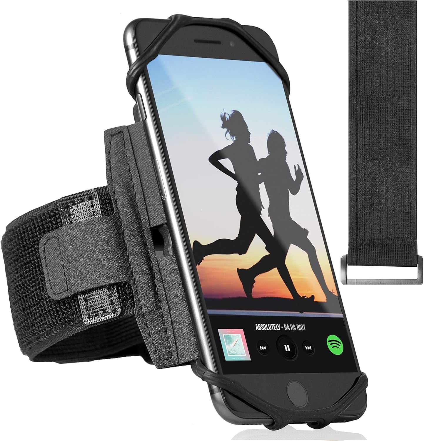 Premium 360° Rotatable Sports Running Armband for All Smartphones: Compatible with iPhone 13 Pro Max, 12, 11, X, XR, 8, Samsung Galaxy S21, S20, S10, S9 Edge, LG, HTC, Pixel; Includes Universal Cellphone Holder and Free Extender Strap