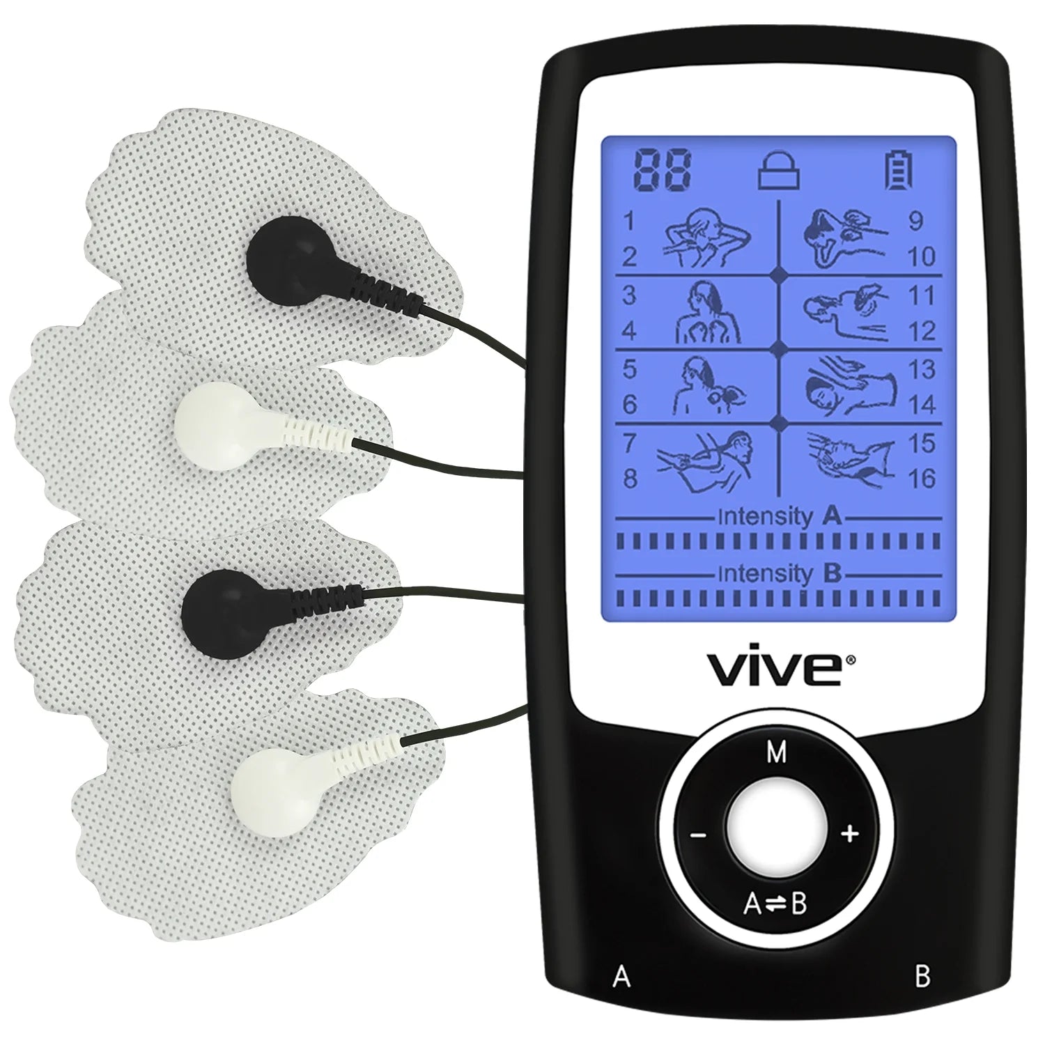 Stim Machine TENS Unit - Electrotherapy Muscle Stimulator with Electrode Pads - Neurostimulation EKG Pulse Massager for Neuropathy, Back Pain Relief, Sciatica, Diabetic Nerve - OTC Rechargeable