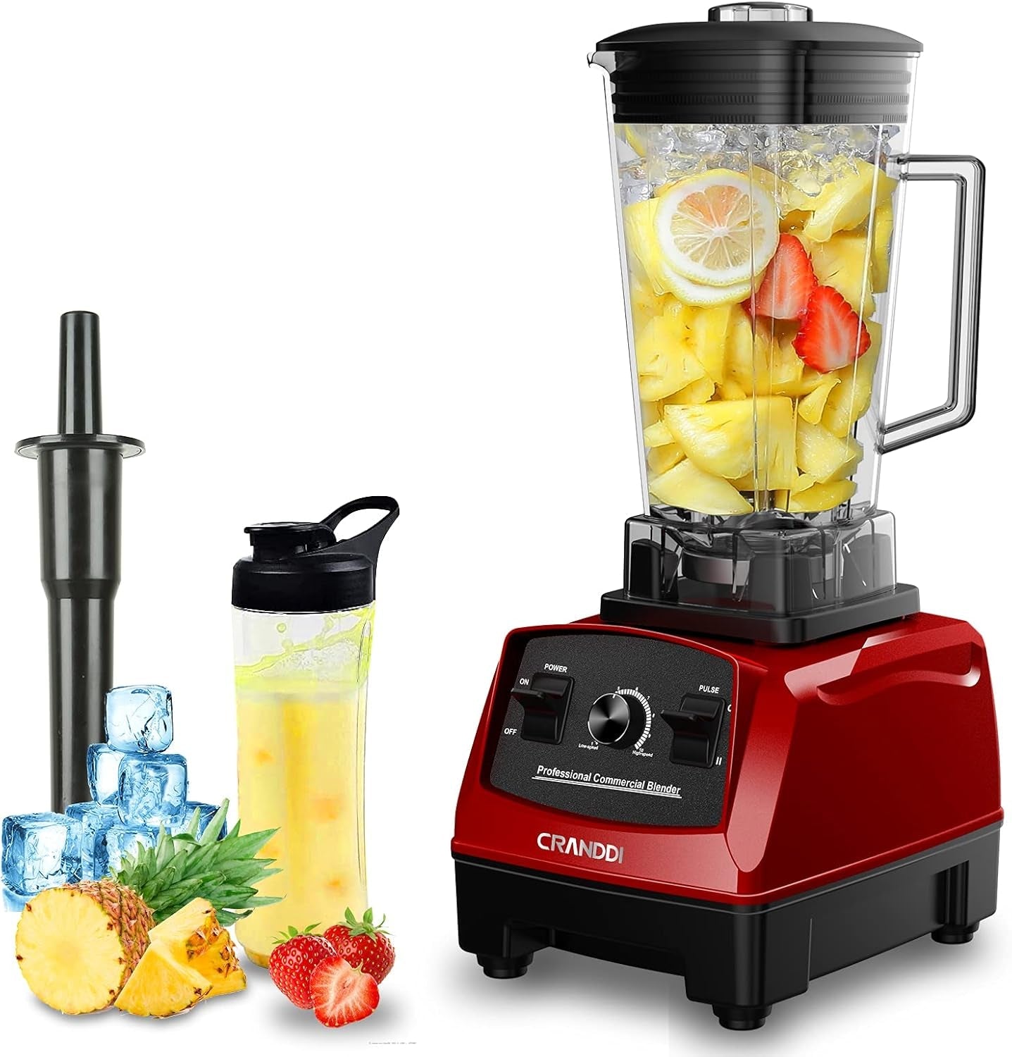 Powerful 1500W Professional Blender with 70Oz Capacity - Self-Cleaning, Perfect for Shakes & Smoothies, Includes Built-In Pulse Function - YL-010-B