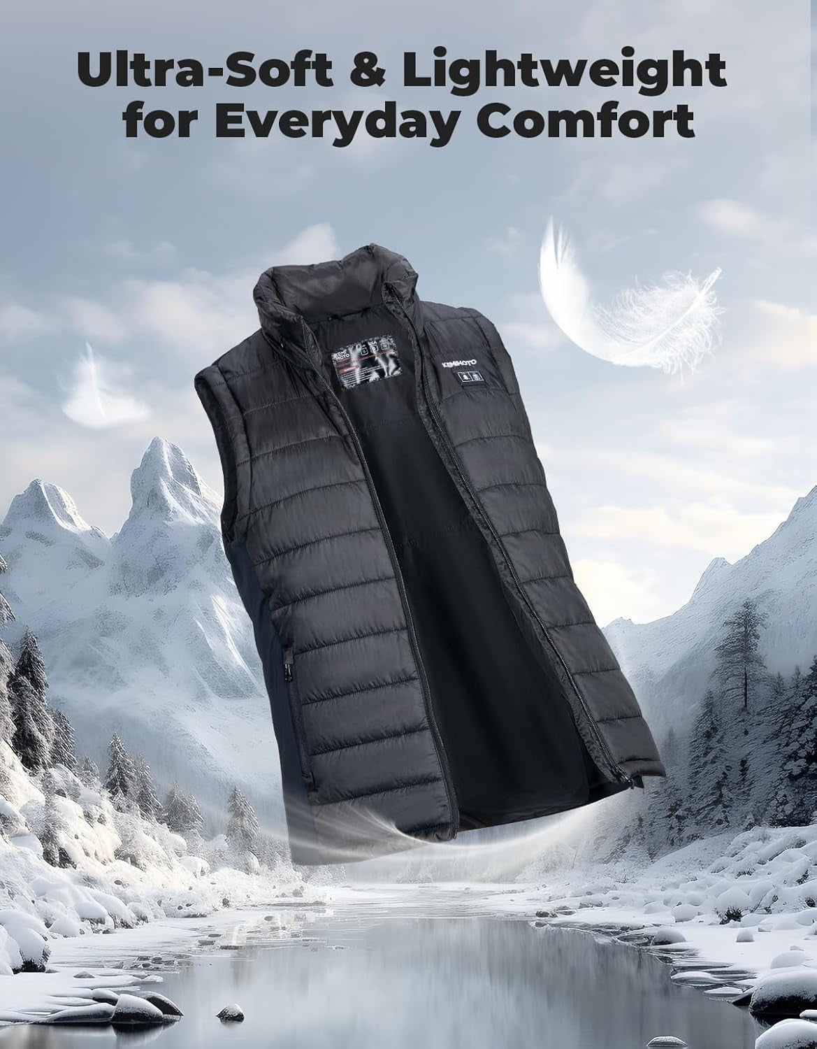 Men's Rechargeable Electric Heated Vest - Lightweight