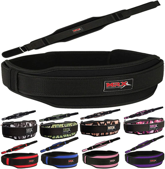 Professional Weight Lifting Belt with Double Back Support - XL Size for Gym Training in Black