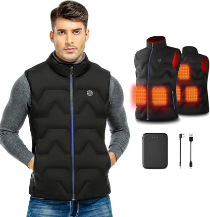 Women's Lightweight USB Rechargeable Heated Vest with Battery Pack for Stylish Warmth