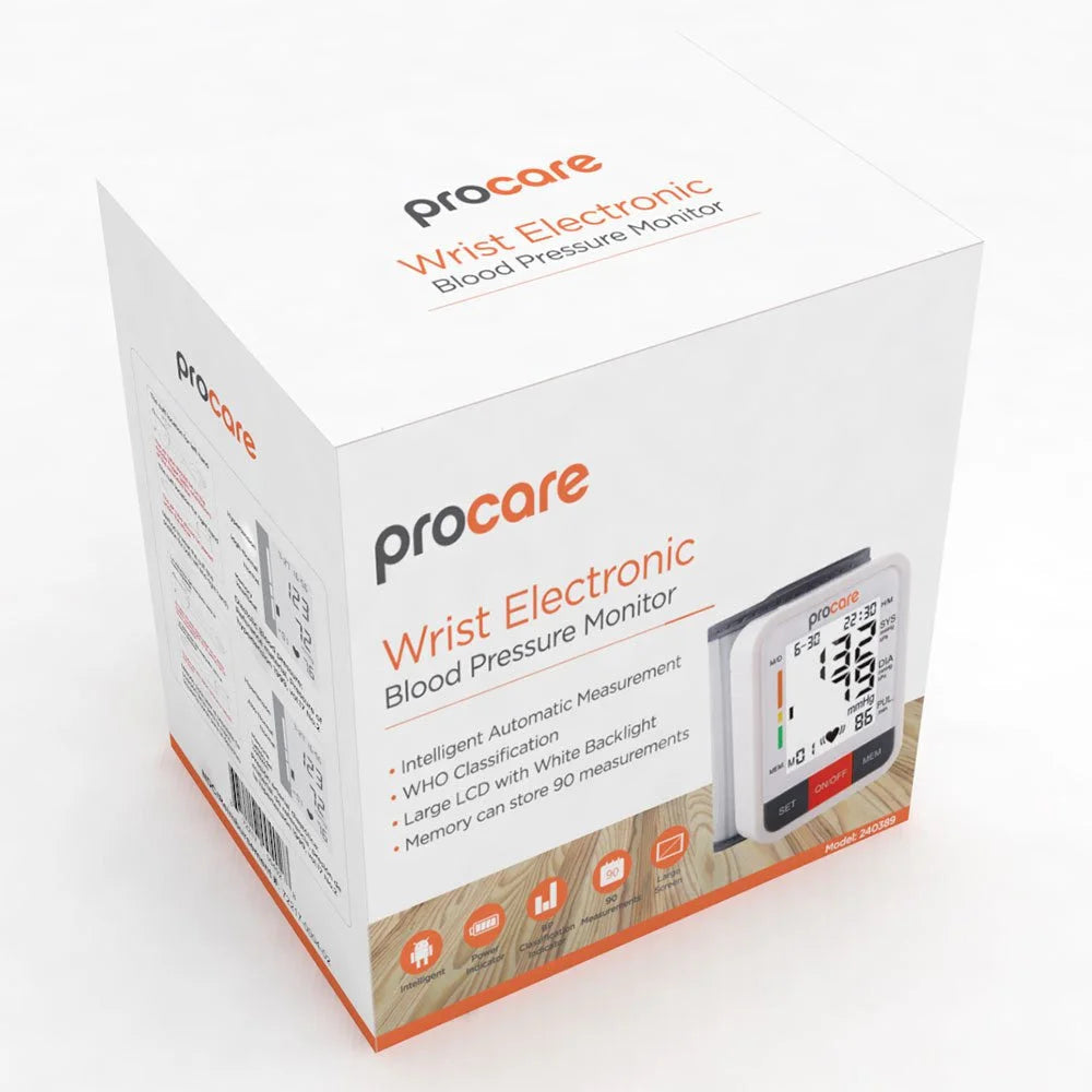 Procare Automatic Wrist Blood Pressure Monitor - Accurate & Easy to Use for 5.3" to 7.7" Wrists