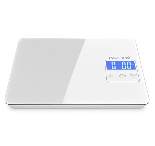 Kitchen Scale in Elegant White Tempered Glass 15Kg