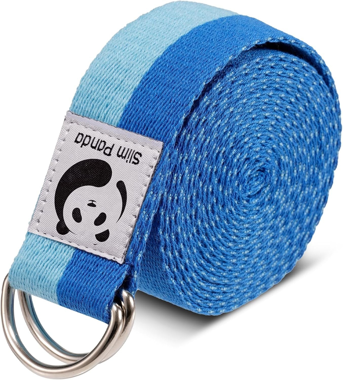 Yoga Strap for Stretching - Adjustable Cotton Yoga Belt (6ft/8ft) with D-Ring Buckle, Available in 10+ Colors for Fitness, Yoga, Pilates, and Physical Therapy to Enhance Flexibility