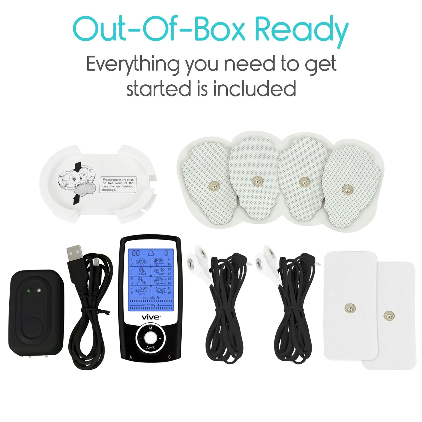 Stim Machine TENS Unit - Electrotherapy Muscle Stimulator with Electrode Pads - Neurostimulation EKG Pulse Massager for Neuropathy, Back Pain Relief, Sciatica, Diabetic Nerve - OTC Rechargeable