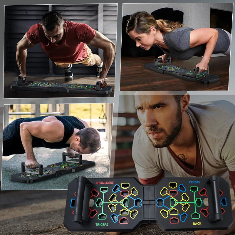 Ultimate Portable Push-Up Board Set - Foldable Fitness Equipment for Total Body Strength Training!