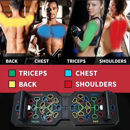 Ultimate Portable Push-Up Board Set - Foldable Fitness Equipment for Total Body Strength Training!