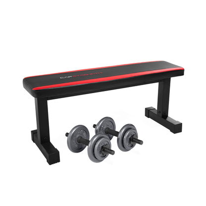 Strength Deluxe Flat Weight Bench - Premium Black Fitness Equipment