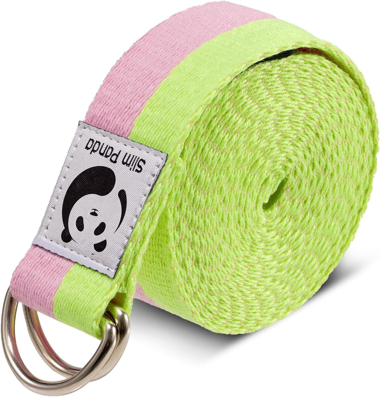 Yoga Strap for Stretching - Adjustable Cotton Yoga Belt (6ft/8ft) with D-Ring Buckle, Available in 10+ Colors for Fitness, Yoga, Pilates, and Physical Therapy to Enhance Flexibility