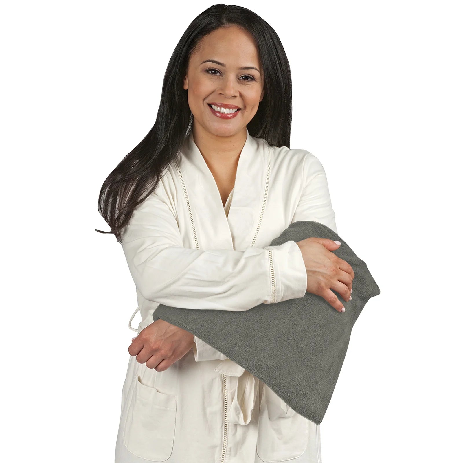 Versatile Heating Pad with Moist & Dry Heat Therapy - 4 Adjustable Settings, 12"x15" Gray Design