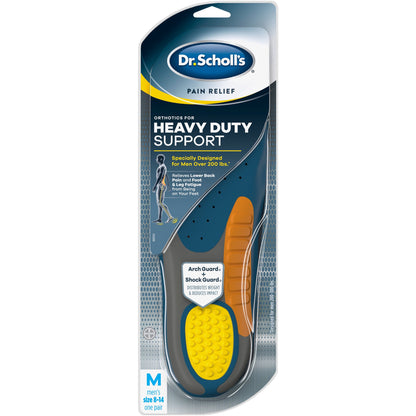 Ultimate Pain Relief Orthotic Insoles for Men - Heavy Duty Support, Sizes 8-14, 1 Pair