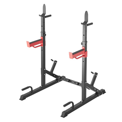 VEVOR Heavy-Duty Adjustable Squat Stand Power Rack with Weight Plate Storage, Supports Up to 600 lbs - Ideal for Home and Gym Fitness Regimens