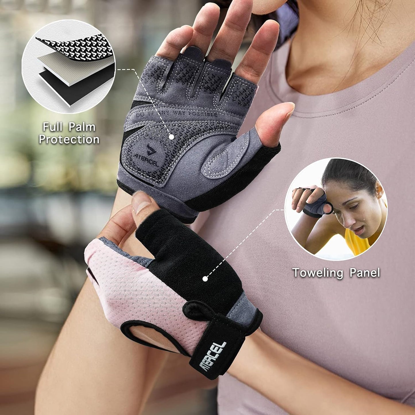 Ultimate Weight Lifting Gloves - Full Palm Protection - Breathable & Lightweight for Men and Women